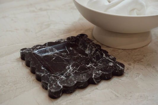 Rosso Levanto Marble Scallop Tray