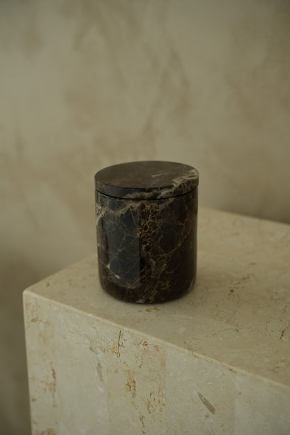 Brown Marble Stone Candle (None Re-Fillable