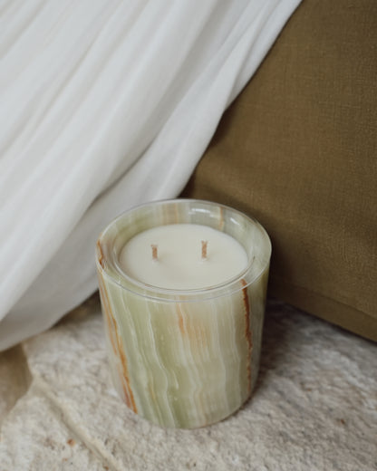 Green Onyx Stone Jar + Infill