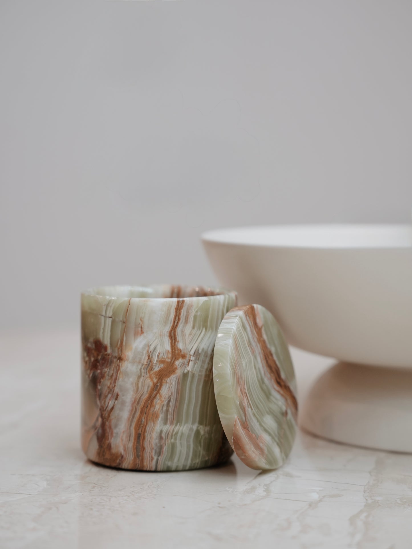 Green Onyx Stone Jar