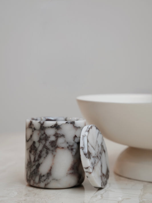 Calacatta Marble Candle Jar