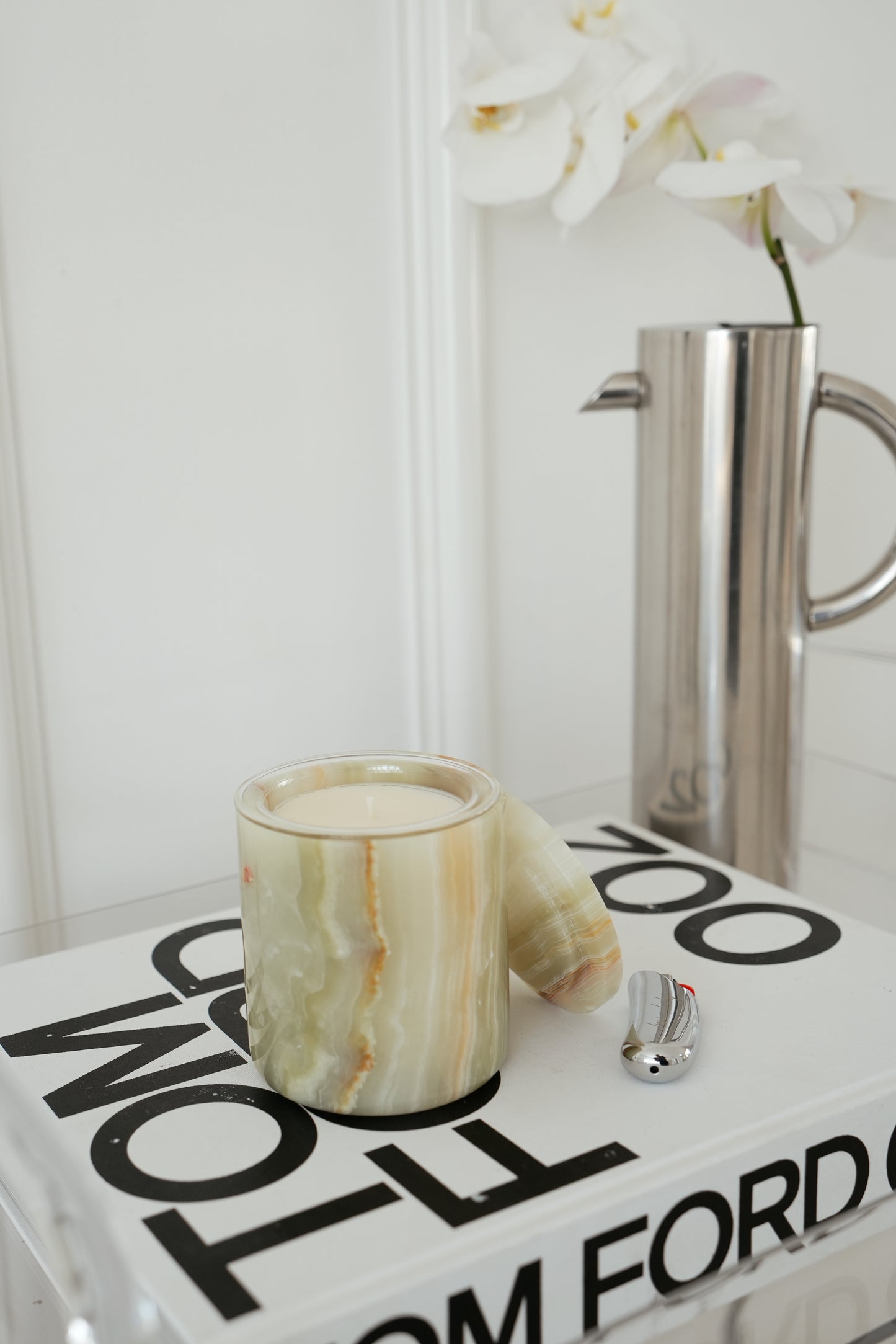 Green Onyx Stone Jar + Infill