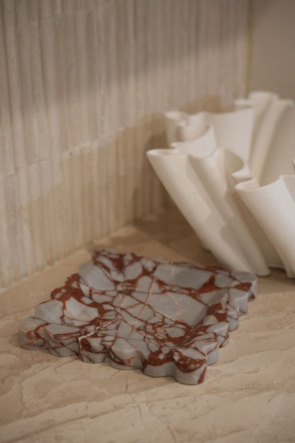 Bulgari Marble Scallop Tray