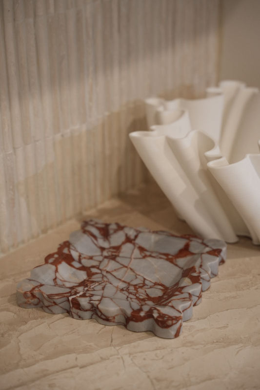 Bulgari Marble Scallop Tray