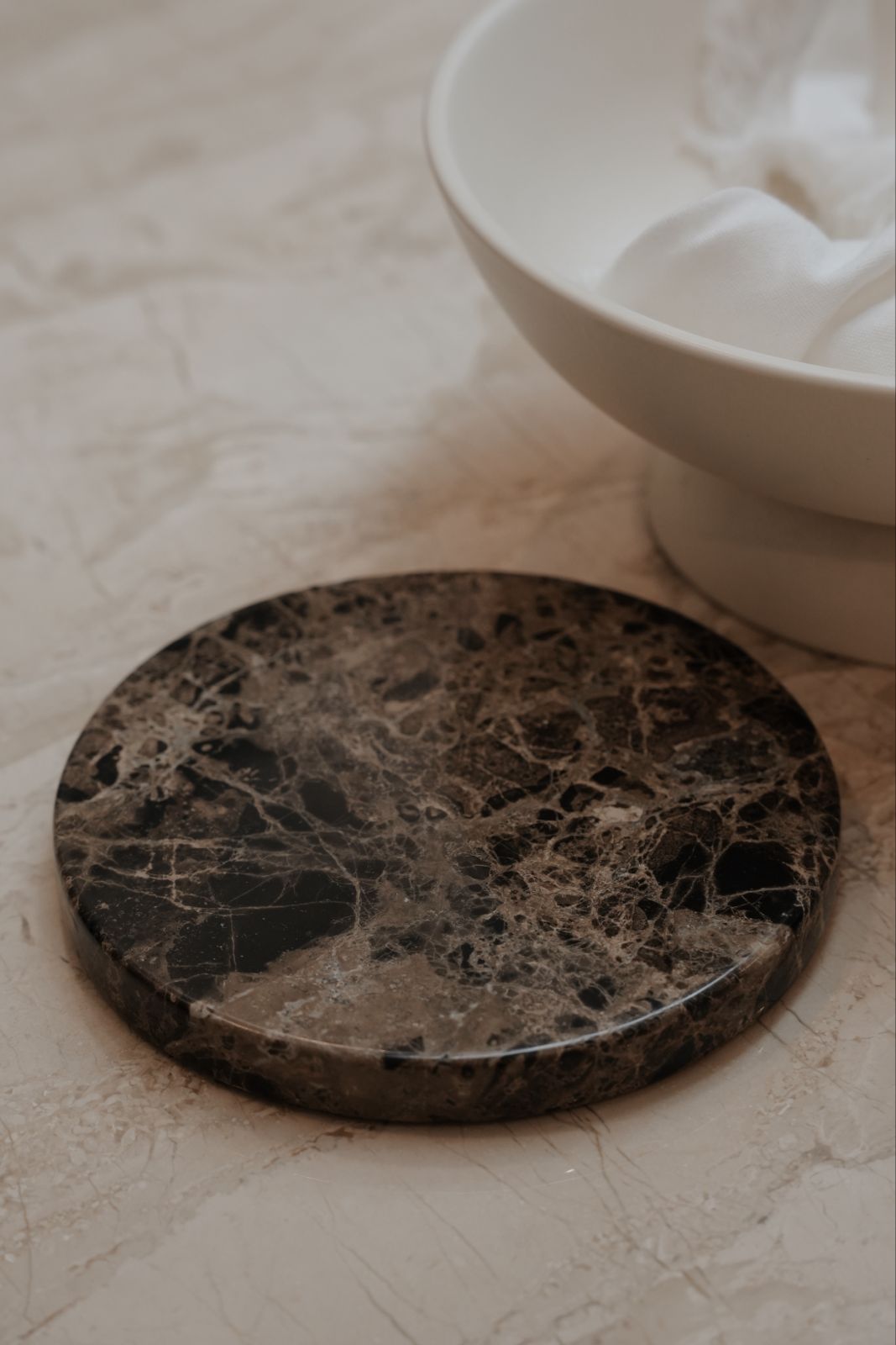 Dark Emperador Marble Tray