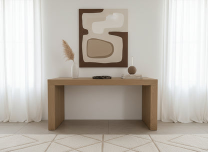 Chocolate Brown Asymmetrical Marble Tray