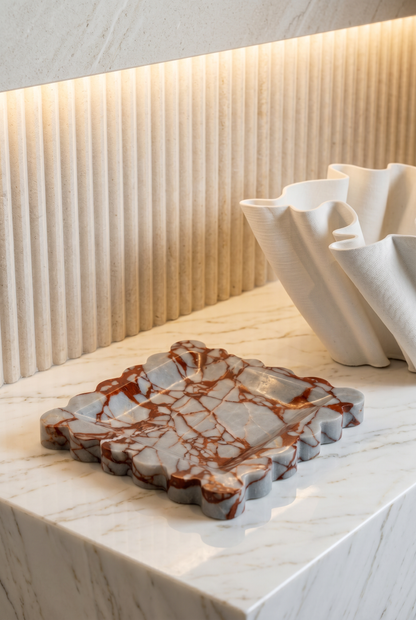 Bulgari Marble Scallop Tray